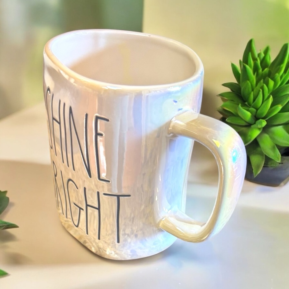 Graduation Present Idea RAE DUNN “SHINE BRIGHT” MUG Shimmering Iridescent Finish - Picture 12 of 17